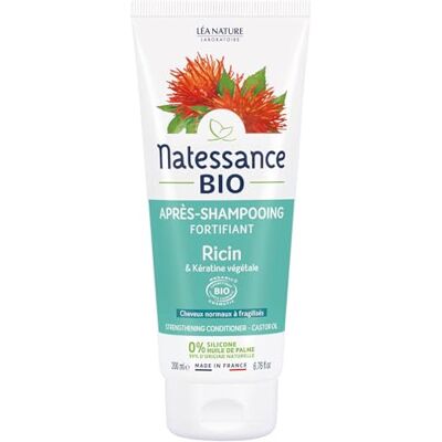 Natessance Après-shampooing fortifiant Ricin Bio & Kératine végétale 200ml Natessance Après-shampooing fortifiant Ricin Bio & Kératine végétale 200ml