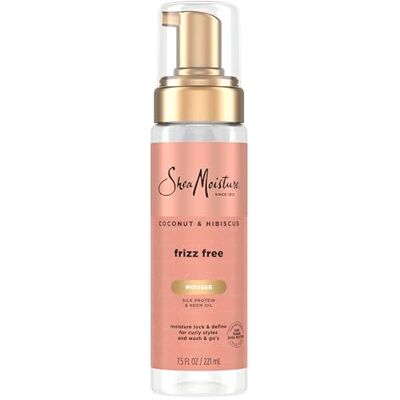 Shea Moisture Coconut & Hibiscus Frizz-Free Haarmousse, per stuk verpakt (1 x 220 ml) Shea Moisture Coconut & Hibiscus Frizz-Free Haarmousse, per stuk verpakt (1 x 220 ml)