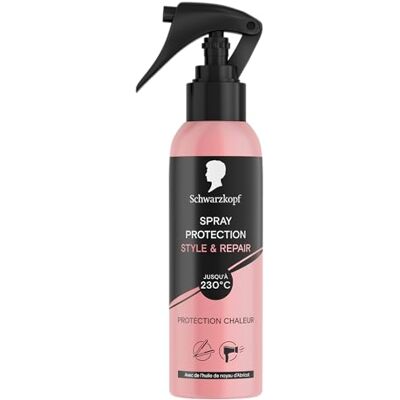 Schwarzkopf , Beschermingsspray 230 °C, stijl en reparatie, hittebescherming, formule met abrikozenpitolie, veganistisch, styling en verzorging, warmtegevoelig haar, gespleten punten, 150 ml Schwarzkopf , Beschermingsspray 230 °C, stijl en reparatie, hittebescherming, formule met abrikozenpitolie, veganistisch, styling en verzorging, warmtegevoelig haar, gespleten punten, 150 ml