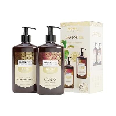 Arganicare Set Duo Ricin Shampoo + conditioner groeit en versterkt alle haartypes kracht en hydratatie 2 x 400 ml Arganicare Set Duo Ricin Shampoo + conditioner groeit en versterkt alle haartypes kracht en hydratatie 2 x 400 ml