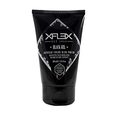 Edelstein Xflex Black Hair Gel Masquing Effect voor heren, 100 ml Edelstein Xflex Black Hair Gel Masquing Effect voor heren, 100 ml
