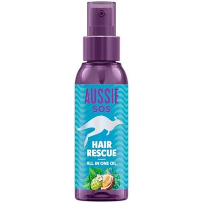 Aussie SOS Hair Rescue All In One Haarolie 100 ml ontwart en verzacht het haar, helpt open punten te voorkomen en houdt het haar 100 uur gehydrateerd. Veganistische formule Aussie SOS Hair Rescue All In One Haarolie 100 ml ontwart en verzacht het haar, helpt open punten te voorkomen en houdt het haar 100 uur gehydrateerd. Veganistische formule
