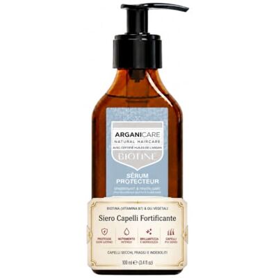 Arganicare Biotine Haarserum met arganolie, 100 ml, beschermend serum voor droog en beschadigd haar, verrijkt met collageen, keratine en kamille-extract Arganicare Biotine Haarserum met arganolie, 100 ml, beschermend serum voor droog en beschadigd haar, verrijkt met collageen, keratine en kamille-extract