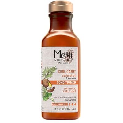Maui Moisture Curl Care Hydraterende conditioner met kokosolie (385 ml Conditioner met kokosolie, plumeria en papaja-extract, voor krullend haar, sulfaat- en siliconenvrij Maui Moisture Curl Care Hydraterende conditioner met kokosolie (385 ml Conditioner met kokosolie, plumeria en papaja-extract, voor krullend haar, sulfaat- en siliconenvrij