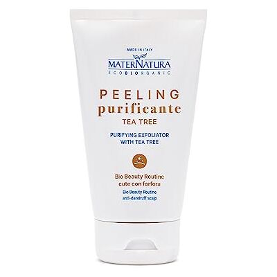 Maternatura , Tea Tree, peeling voor hoofdleer, zachte peeling voor gezond hoofdleer, biologische schoonheidsroutine voor hoofdleer, gemaakt in Italië, 150 ml Maternatura , Tea Tree, peeling voor hoofdleer, zachte peeling voor gezond hoofdleer, biologische schoonheidsroutine voor hoofdleer, gemaakt in Italië, 150 ml