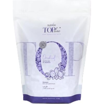 Italwax Top Line Orchid, 750 g, afpelbare was voor ontharing zonder strepen, formule zonder hars, ideaal voor de gevoelige huid, aanbevolen voor bikinizone en oksels, orchideeëngeur Italwax Top Line Orchid, 750 g, afpelbare was voor ontharing zonder strepen, formule zonder hars, ideaal voor de gevoelige huid, aanbevolen voor bikinizone en oksels, orchideeëngeur