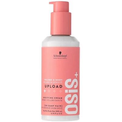 Schwarzkopf Professional OSiS Upload Bodifying Hair Cream antistatische stylingcrème hittebescherming subtiele definitie volume en wortels lift niet vettig niet klevend licht houvast 200 ml Schwarzkopf Professional OSiS Upload Bodifying Hair Cream antistatische stylingcrème hittebescherming subtiele definitie volume en wortels lift niet vettig niet klevend licht houvast 200 ml