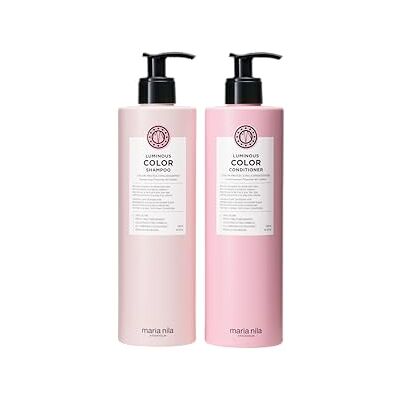Maria Nila Luminous Colour, Shampoo & Conditioner Set (2 x 500 ml), Reduces Colour Loss from Washing, Pomegranate Counteracts Dehydration, 100% Vegan & Sulfate/Parabenvrij Maria Nila Luminous Colour, Shampoo & Conditioner Set (2 x 500 ml), Reduces Colour Loss from Washing, Pomegranate Counteracts Dehydration, 100% Vegan & Sulfate/Parabenvrij