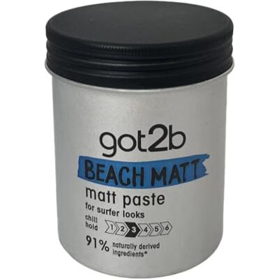 Got2B Schwarzkopf Beach Matte Paste Surfer Look, Haarstijling Product, 100 ml Got2B Schwarzkopf Beach Matte Paste Surfer Look, Haarstijling Product, 100 ml