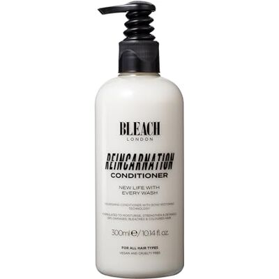 Bleach London Reincarnation Conditioner Bond Restoring Damaged Hair 300ml Voor droog, beschadigd, gebleekt of gekleurd haar. Versterkt met creatine en aminozuren. Zonder ammoniak en parabenen. Bleach London Reincarnation Conditioner Bond Restoring Damaged Hair 300ml Voor droog, beschadigd, gebleekt of gekleurd haar. Versterkt met creatine en aminozuren. Zonder ammoniak en parabenen.