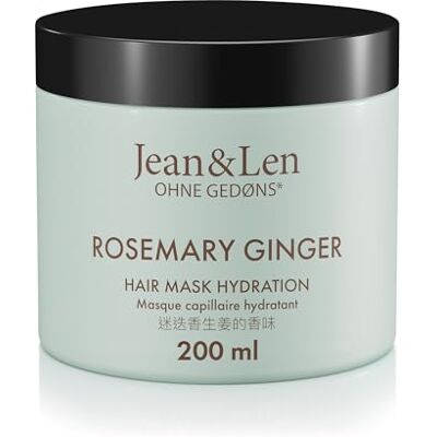 Jean & Len Vochtinbrengende conditioner met rozemarijn en gember voor dof haar, verzorgt intensief en verbetert het stylinggemak, conditioner met kruidige geur, zonder parabenen en Jean & Len Vochtinbrengende conditioner met rozemarijn en gember voor dof haar, verzorgt intensief en verbetert het stylinggemak, conditioner met kruidige geur, zonder parabenen en