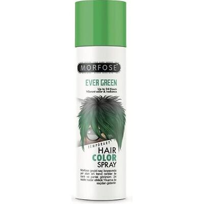 MORFOSE Ever Green Temporary Hair Color tijdelijke kleurspray, 150 ml, levendige en trendy kleuren tot 24 uur, gemakkelijk te verwijderen bij het wassen. MORFOSE Ever Green Temporary Hair Color tijdelijke kleurspray, 150 ml, levendige en trendy kleuren tot 24 uur, gemakkelijk te verwijderen bij het wassen.