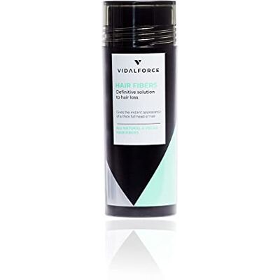 VIDALFORCE Volumegevend haarpoeder – kaalheid, haaruitval en wortels – natuurlijke keratine-microvezels. Haarpoeder tegen kaalheid. Hair loss concealer │ Donkergrijs (30 gr) │ VIDALFORCE Volumegevend haarpoeder – kaalheid, haaruitval en wortels – natuurlijke keratine-microvezels. Haarpoeder tegen kaalheid. Hair loss concealer │ Donkergrijs (30 gr) │
