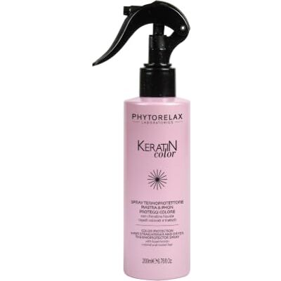 Phytorelax Laboratories 6025273 Thermoprotectieve Spray voor plaat en telefoon, beschermt kleur gekleurd en behandeld haar, 200 ml Phytorelax Laboratories 6025273 Thermoprotectieve Spray voor plaat en telefoon, beschermt kleur gekleurd en behandeld haar, 200 ml