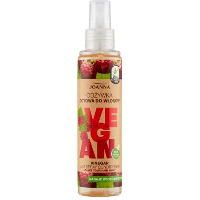 Joanna Veganistische haarspoeling bevat frambozenazijn voor het haar wordt zacht en glanzend. Laat een delicate en fruitige geur achter voor de verzorging van alle haartypes. 150 ml Joanna Veganistische haarspoeling bevat frambozenazijn voor het haar wordt zacht en glanzend. Laat een delicate en fruitige geur achter voor de verzorging van alle haartypes. 150 ml