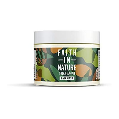 FAITH IN NATURE Shea & Argan natuurlijk haarmasker, voedend, veganistisch en dierproefvrij, SLS- en parabenenvrij, voor droog tot zeer droog haar, 300 ml FAITH IN NATURE Shea & Argan natuurlijk haarmasker, voedend, veganistisch en dierproefvrij, SLS- en parabenenvrij, voor droog tot zeer droog haar, 300 ml