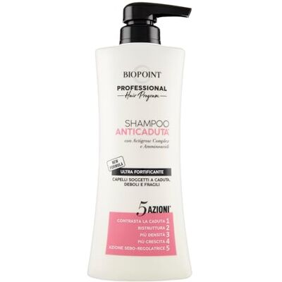 BIOPOINT Professional 5 Actions Shampoo tegen haaruitval, ultra versterkend, 400 ml BIOPOINT Professional 5 Actions Shampoo tegen haaruitval, ultra versterkend, 400 ml