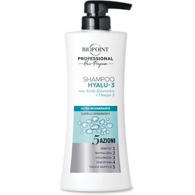 BIOPOINT Professional Shampoo met hyaluronzuur en omega 3, 400 ml BIOPOINT Professional Shampoo met hyaluronzuur en omega 3, 400 ml