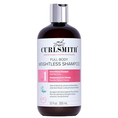 CURLSMITH Full Body Weightless Shampoo Volume-shampoo voor krullen, verwijdert resten en reinigt zacht, alle soorten krullen, veganistisch, 355 ml CURLSMITH Full Body Weightless Shampoo Volume-shampoo voor krullen, verwijdert resten en reinigt zacht, alle soorten krullen, veganistisch, 355 ml