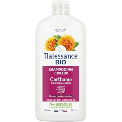 Natessance Kleurshampoo – biologische saffloer en plantaardige keratine – biologisch Cosmos Organic gecertificeerd – 100% plantaardige fles – 500 ml Natessance Kleurshampoo – biologische saffloer en plantaardige keratine – biologisch Cosmos Organic gecertificeerd – 100% plantaardige fles – 500 ml