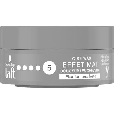 TAFT Schwarzkopf Wax haarwax voor heren mat effect 5 sterke fixatie beschermt het haar tegen uitdrogen lange houdbaarheid 24 uur houdbaar styling haar pot van 75 ml TAFT Schwarzkopf Wax haarwax voor heren mat effect 5 sterke fixatie beschermt het haar tegen uitdrogen lange houdbaarheid 24 uur houdbaar styling haar pot van 75 ml