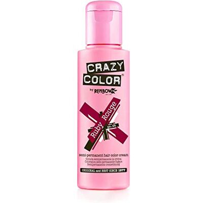 Crazy Color Semi-Permanent Fuchace Ruby Rood nr. 66 100 ml Crazy Color Semi-Permanent Fuchace Ruby Rood nr. 66 100 ml