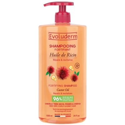 Evoluderm Versterkende shampoo ricinusolie – 1000 ml – 96% ingrediënten van natuurlijke oorsprong Evoluderm Versterkende shampoo ricinusolie – 1000 ml – 96% ingrediënten van natuurlijke oorsprong