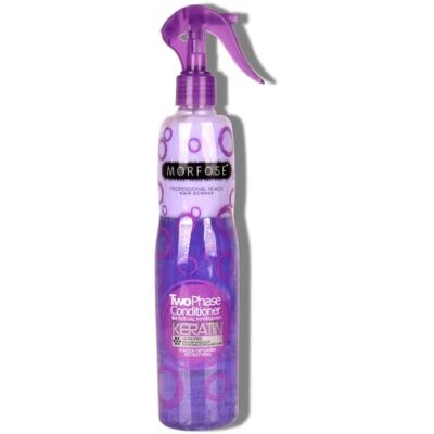 MORFOSE 2-fasen keratine conditioner spray 400 ml spray zonder uitspoelen voor haarreparatie met thermische bescherming, anti-kroes en keratine voor beschadigd en beschadigd haar MORFOSE 2-fasen keratine conditioner spray 400 ml spray zonder uitspoelen voor haarreparatie met thermische bescherming, anti-kroes en keratine voor beschadigd en beschadigd haar
