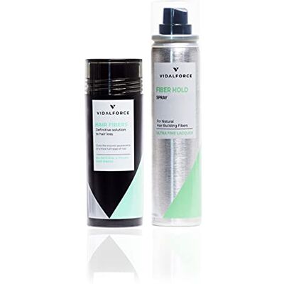 VIDALFORCE , Vezellak + haarvezels 100% plantaardige oorsprong (Laca haarvezel + microvezels, lichtbruin, 30 g) VIDALFORCE , Vezellak + haarvezels 100% plantaardige oorsprong (Laca haarvezel + microvezels, lichtbruin, 30 g)