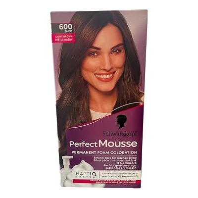 Perfect Mousse Permanente haarkleur van schuim, 600, lichtbruin, 3 stuks Perfect Mousse Permanente haarkleur van schuim, 600, lichtbruin, 3 stuks