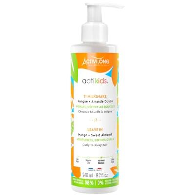 Activilong Ti Milkshake Leave In Actikids Zonder uitspoelen Kinky krullend haar Vanaf 3 jaar Definieert en hydrateert Natuurlijke ingrediënten Veganistisch Hypoallergene geur Made in France 240ml Activilong Ti Milkshake Leave In Actikids Zonder uitspoelen Kinky krullend haar Vanaf 3 jaar Definieert en hydrateert Natuurlijke ingrediënten Veganistisch Hypoallergene geur Made in France 240ml