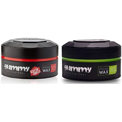fonex gummy Styling Wax voor mannen met kort en lang haar, matte finish wax (150 ml, matte afwerking) en Ultra Hold wax (150 ml, extra sterke houding) voor een gemengde look fonex gummy Styling Wax voor mannen met kort en lang haar, matte finish wax (150 ml, matte afwerking) en Ultra Hold wax (150 ml, extra sterke houding) voor een gemengde look