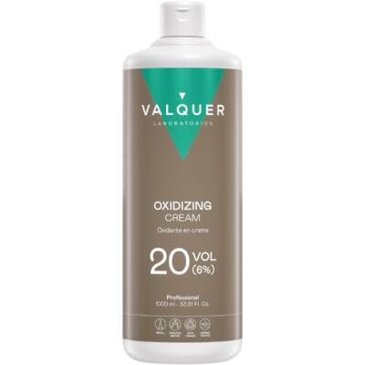 Valquer Laboratorios VALQUER Zuurstofwater, 20 volumes, 6% haaroxiderende crème, 1 l Professioneel veganistisch voor het verven en bleken van haar Valquer Laboratorios VALQUER Zuurstofwater, 20 volumes, 6% haaroxiderende crème, 1 l Professioneel veganistisch voor het verven en bleken van haar