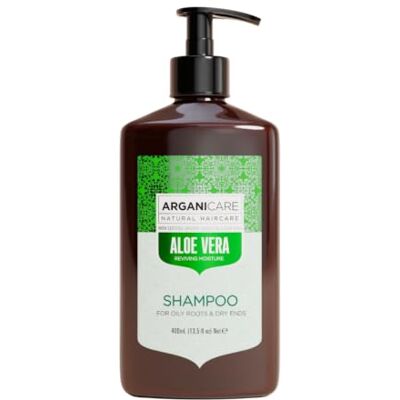 Arganicare Revitaliserende shampoo met aloë vera – verzorging voor droog haar, snel vettig, fles 400 ml Arganicare Revitaliserende shampoo met aloë vera – verzorging voor droog haar, snel vettig, fles 400 ml