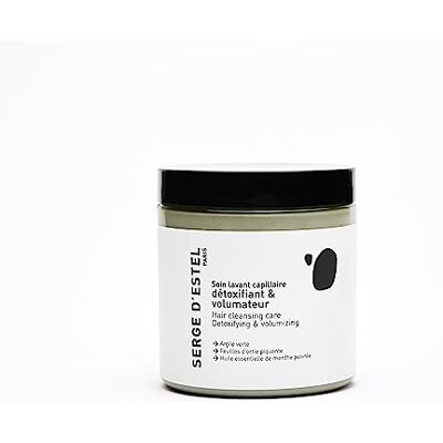 SERGE D'ESTEL PARIS Masker voor vettig haar, 250 g. Reinigt en balanceert overtollig talg op het 100% veganistisch 97,5% natuurlijk hoofdleer, brengt volume en glans aan snel vettig haar. SERGE D'ESTEL PARIS Masker voor vettig haar, 250 g. Reinigt en balanceert overtollig talg op het 100% veganistisch 97,5% natuurlijk hoofdleer, brengt volume en glans aan snel vettig haar.