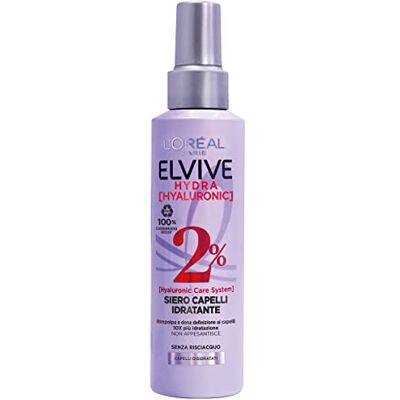 L'Oreal Paris L'Oréal Paris Elvive Hydra Hyaluronic haarspray met 2% Hyaluronic Care System, zonder uitspoelen, 150 ml L'Oreal Paris L'Oréal Paris Elvive Hydra Hyaluronic haarspray met 2% Hyaluronic Care System, zonder uitspoelen, 150 ml