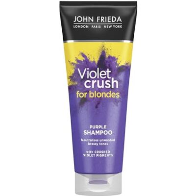 John Frieda Violet Crush Purple Shampoo voor Blond Haar – 250 Milliliter Neutraliseert Geleidelijk Ongewenste Gele Tonen John Frieda Violet Crush Purple Shampoo voor Blond Haar – 250 Milliliter Neutraliseert Geleidelijk Ongewenste Gele Tonen