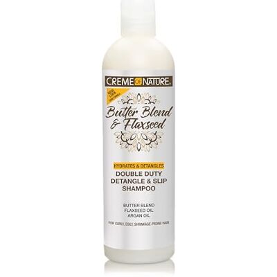 Creme of Nature , Butter Blend & Flaxseed, hydraterende shampoo wasverzachter, voedt, definieert en verlengt krullen, verzorging voor kroeshaar, zonder sulfaten of siliconen, 355 ml Creme of Nature , Butter Blend & Flaxseed, hydraterende shampoo wasverzachter, voedt, definieert en verlengt krullen, verzorging voor kroeshaar, zonder sulfaten of siliconen, 355 ml