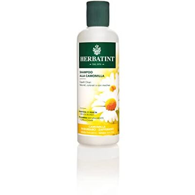 Herbatint Kamille Shampoo – 260 ml, formule voor licht of blond haar, verlicht de kleur en zorgt voor glans en vocht, glanzend en volumineus haar, zonder de natuurlijke pH-waarde te veranderen Herbatint Kamille Shampoo – 260 ml, formule voor licht of blond haar, verlicht de kleur en zorgt voor glans en vocht, glanzend en volumineus haar, zonder de natuurlijke pH-waarde te veranderen