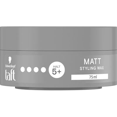 TAFT Schwarzkopf Matte stylingwax (75 ml) voor een matte afwerking met langdurige grip, zacht voor haar en hoofdhuid, veganistisch, stylingwax TAFT Schwarzkopf Matte stylingwax (75 ml) voor een matte afwerking met langdurige grip, zacht voor haar en hoofdhuid, veganistisch, stylingwax