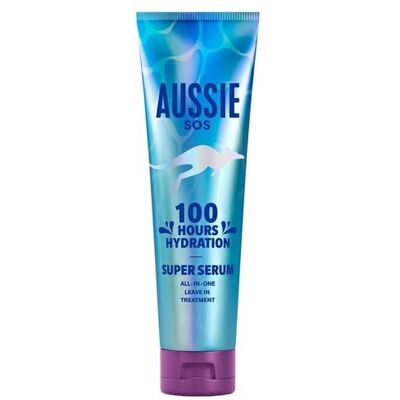 Aussie SOS Super Sérum All In One Leave-In 160 ml, 100 heures d'hydratation pour cheveux secs et stressés. Hydrate et démêle instantanément. Prévient les pointes ouvertes et augmente la brillance Aussie SOS Super Sérum All In One Leave-In 160 ml, 100 heures d'hydratation pour cheveux secs et stressés. Hydrate et démêle instantanément. Prévient les pointes ouvertes et augmente la brillance
