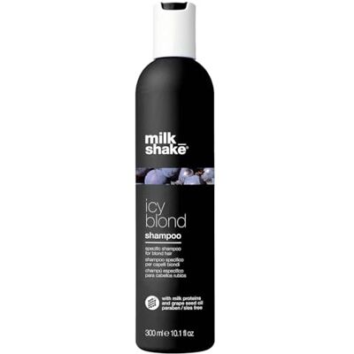 milk_shake ® icy blond shampoo Specifieke shampoo voor blond of gebleekt haar 300 ml Anti-gele shampoo met zwart pigment milk_shake ® icy blond shampoo Specifieke shampoo voor blond of gebleekt haar 300 ml Anti-gele shampoo met zwart pigment