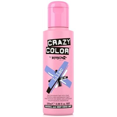Crazy Color Crazy Colour Crème, semi-permanent, lila, 4 flessen, 100 ml Crazy Color Crazy Colour Crème, semi-permanent, lila, 4 flessen, 100 ml