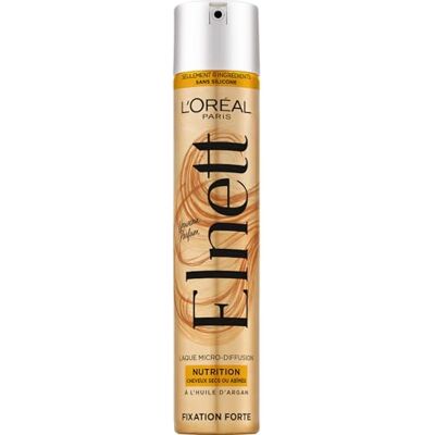 L'Oreal Paris L'Oréal Paris Sterke fixerende haarlak – langdurige grip 48 uur niet detecteerbaar – voor droog en beschadigd haar – verrijkt met arganolie – Elnett Satin – 300 ml L'Oreal Paris L'Oréal Paris Sterke fixerende haarlak – langdurige grip 48 uur niet detecteerbaar – voor droog en beschadigd haar – verrijkt met arganolie – Elnett Satin – 300 ml