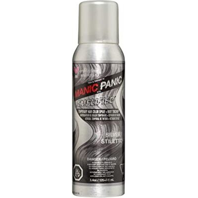 Manic Panic Amplified Spray Silver Stiletto 125 ml tijdelijke spraykleur Manic Panic Amplified Spray Silver Stiletto 125 ml tijdelijke spraykleur