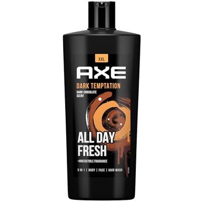 AXE 3-in-1 Dark Temptation XXL douchegel en shampoo, 700 ml AXE 3-in-1 Dark Temptation XXL douchegel en shampoo, 700 ml