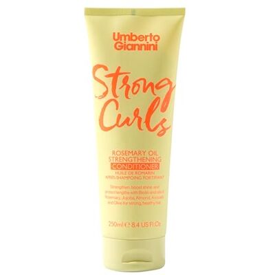 Umberto Giannini Strong Curls versterkende conditioner met rozemarijnolie voor krullend, golvend haar, bevat biotine + pepermunt, sulfaatvrij en veganistisch Umberto Giannini Strong Curls versterkende conditioner met rozemarijnolie voor krullend, golvend haar, bevat biotine + pepermunt, sulfaatvrij en veganistisch
