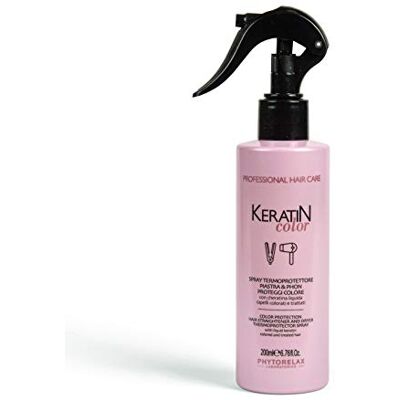 Phytorelax Laboratories 6025273 Thermoprotectieve Spray voor plaat en telefoon, beschermt kleur gekleurd en behandeld haar, 200 ml Phytorelax Laboratories 6025273 Thermoprotectieve Spray voor plaat en telefoon, beschermt kleur gekleurd en behandeld haar, 200 ml