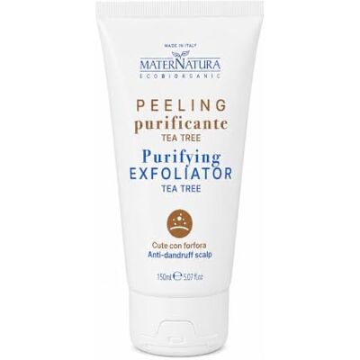 Maternatura , Tea tree anti-roos scrub, zachte en effectieve peeling voor een gezonde en roosvrije hoofdhuid, biologische schoonheidsroutine tegen roos, gemaakt in Italië, 150 ml Maternatura , Tea tree anti-roos scrub, zachte en effectieve peeling voor een gezonde en roosvrije hoofdhuid, biologische schoonheidsroutine tegen roos, gemaakt in Italië, 150 ml