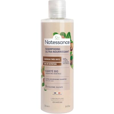 Natessance shea/plantaardige keratine crème shampoo 250ml Natessance shea/plantaardige keratine crème shampoo 250ml